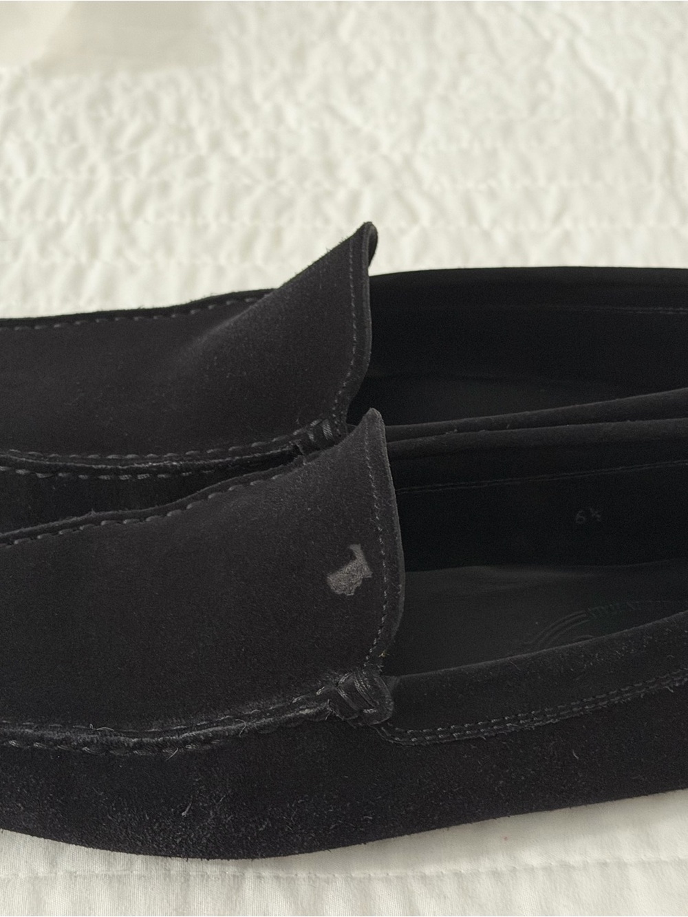 Tod’s Gommino Black Suede Driving Loafers Women’s Size 6.5